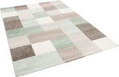 Pergamon Vloerkleed Designer Maui Pastel Groen Beige Ruit