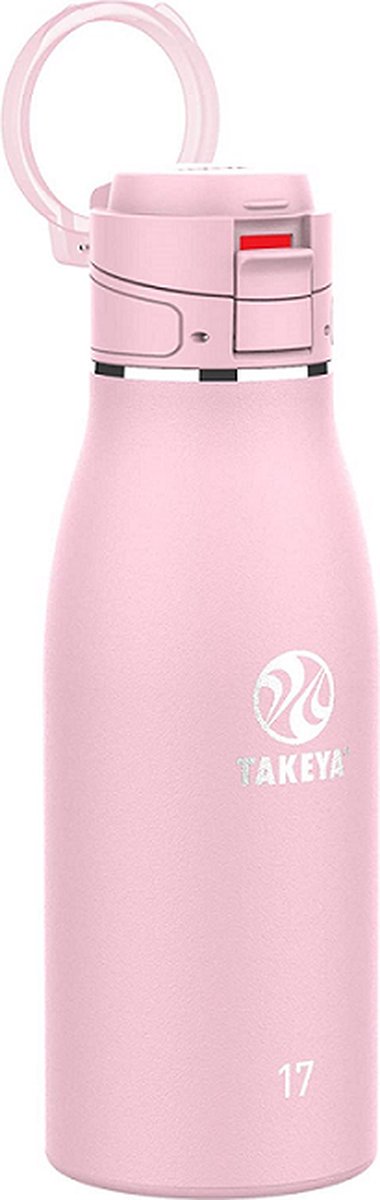 Takeya Traveler Thermosbeker - FlipLock™ Deksel - Drinkfles - Thermosfles - Waterfles - 500 ml - Blush