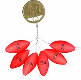 Trout Master Rugby Pilots Floats (6 pcs) - Maat : Red (10x20mm)