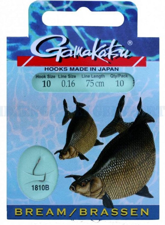 Gamakatsu 1810B Bream Feeder - 75cm - Haakmaat 14 - 10 stuks - Zwart van Gamakatsu — afbeelding 2