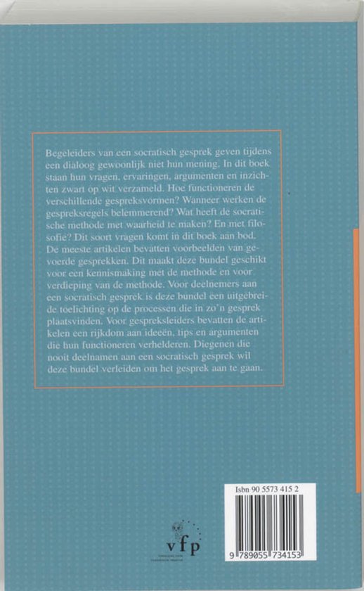 Achterkant van het boek 'Meedenkers II - Het socraticisch gesprek' met ISBN.