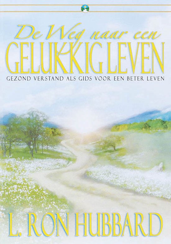 Couverture de livre avec le titre 'Le Chemin vers une Vie Heureuse' et un paysage avec un chemin sinueux.