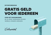 Boek "Gratis geld voor iedereen" van Rutger Bregman, met een postbus en geld.