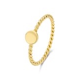 Selected Jewels Julie Dames Ring Zilver - Goudkleurig - 15.25 mm / maat 48