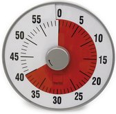 TimeTex Timer 60 min Geluidloos - L (19cm) Rood