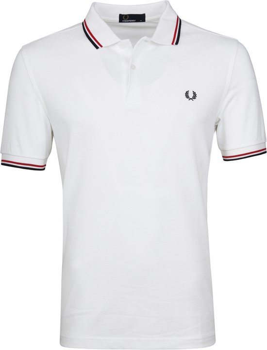 Fred Perry - Polo Wit 748 - Slim-fit - Heren Poloshirt Maat 3XL