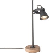 QAZQA jelle - Landelijke Tafellamp - 1 lichts - H 40 cm - Zwart - Woonkamer | Slaapkamer | Keuken