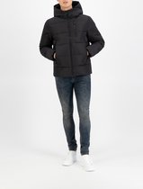 Purewhite -  Heren Regular Fit Puffer  Jas  - Zwart - Maat XL