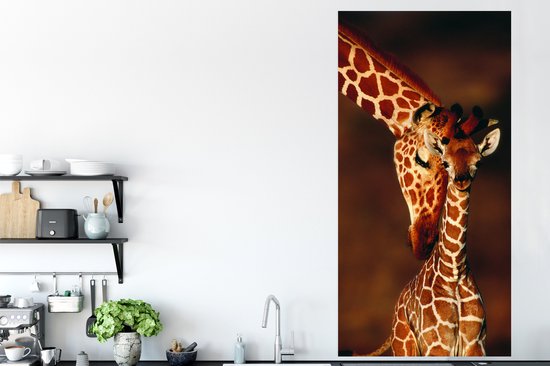 Affiche Girafe - Veau - Portrait - 80x160 cm
