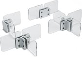 PlexiDirect Accessoires | EVAN 2-weg 90° Hoek verbinder | Aluminium Grijs Midden