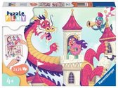 Ravensburger puzzel Puzzle & play Koninkrijk van de donuts - Legpuzzel - 2x24 stukjes