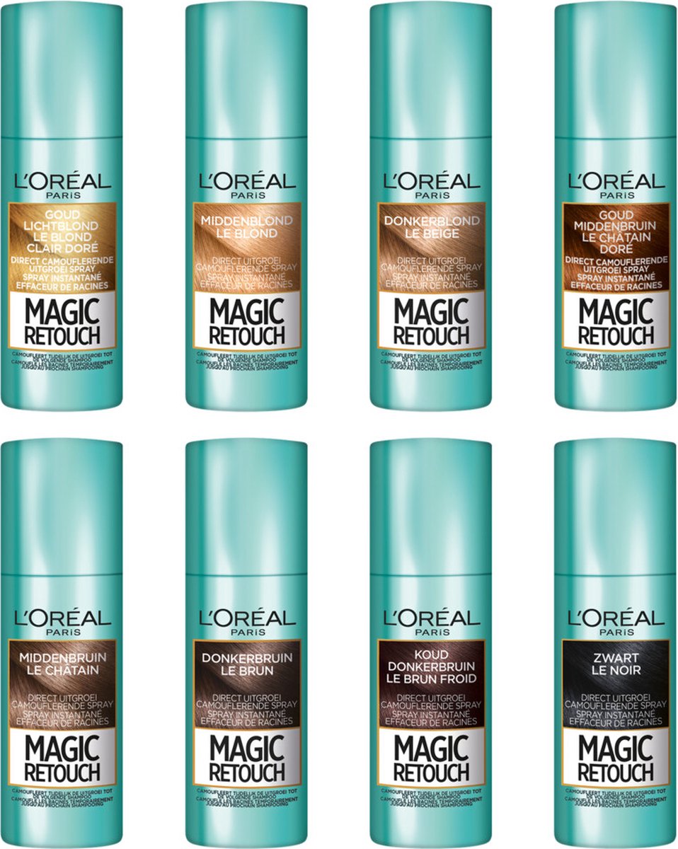 L'Oréal Magic Retouch Uitgroeispray Mahonie Middenbruin - 6 x 75 ml |  bol.com