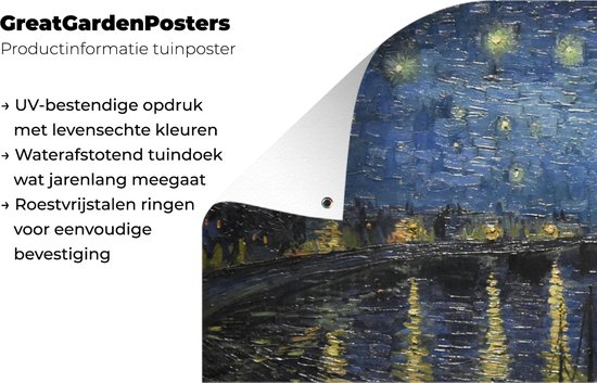 Décoration murale extérieure Nuit étoilée sur l'Orsay Paris - Vincent Van Gogh - 160x80 cm