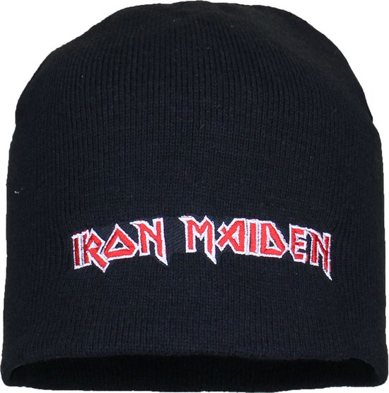 Iron Maiden Logo Beanie zwart Polyester Unisex - Band merch, Bands, Festival