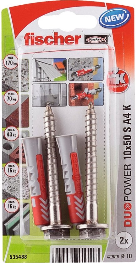 Fischer Duopower pluggen 10x50 mm