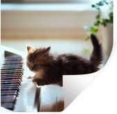 Stickers muraux - Chat - Animal - Chaton - 120x120 cm - Feuille adhésive XXL