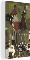 Canvas Schilderij Kermis - Schilderij van George Hendrik Breitner - 40x80 cm - Wanddecoratie