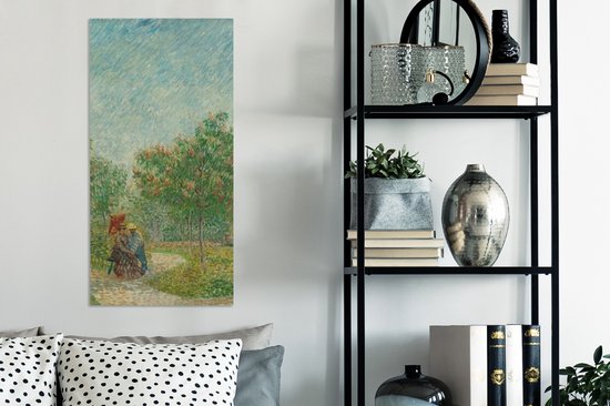 Tableau sur toile Jardin avec les amoureux - Vincent van Gogh - 40x80 cm - Décoration murale