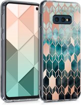 kwmobile telefoonhoesje voor Samsung Galaxy S10e - Hoesje voor smartphone in blauw / roségoud - Glory design