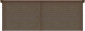 Houten overkapping lessenaars dak 550 x 300cm
