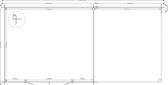 Blokhut met overkapping zadeldak 350 x 300 + 250cm