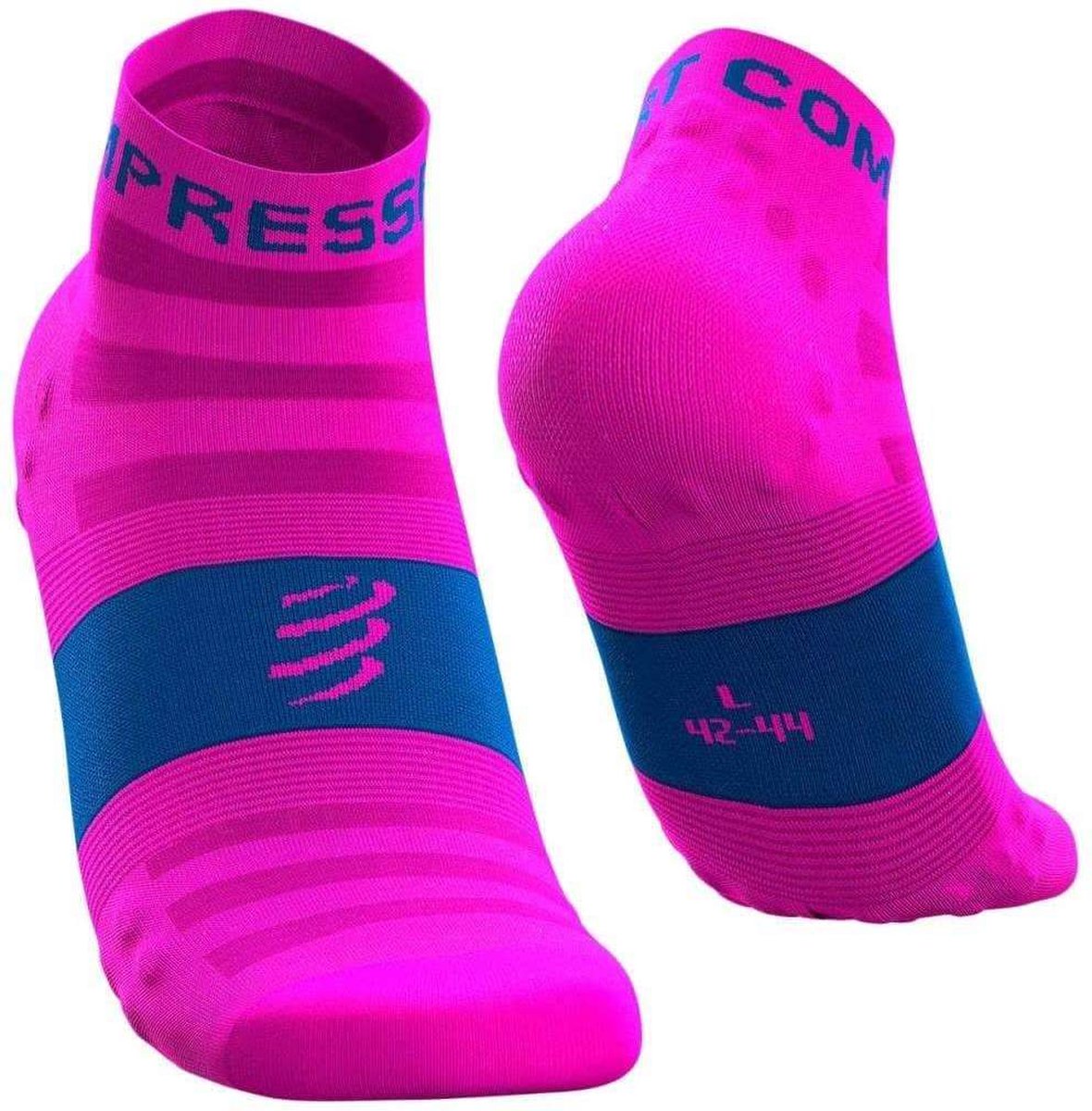 Compressport Racing Socks V3.0 Run Low - roze - maat 42-44
