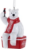 Kurt S. Adler ijsbeer op Coca Cola ornament 8cm