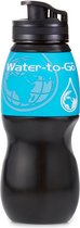 WatertoGo Waterfles met Filter Active - Waterfilter - Outdoor - Hiking - Reizen en Travel - Blue Sleeve - 75cl – BPA Vrij