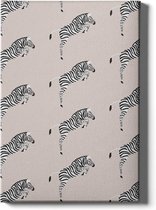 Walljar - Zebra Pattern - Muurdecoratie - Canvas schilderij