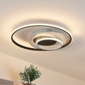 Lindby - LED plafondlamp- met dimmer - 1licht - aluminium, kunststof - H: 6.6 cm - mat , mat wit - Inclusief lichtbron
