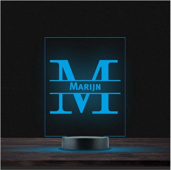 Led Lamp Met Naam - RGB 7 Kleuren - Marijn
