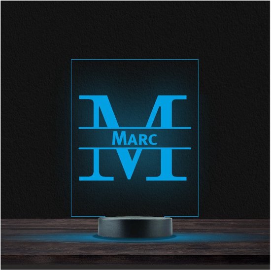 Led Lamp Met Naam - RGB 7 Kleuren - Marc