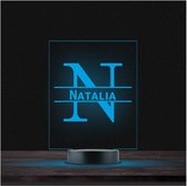 Led Lamp Met Naam - RGB 7 Kleuren - Natalia