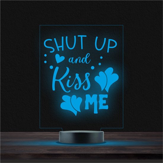Hakmes Met Gravering - RVS - Shut Up And Kiss Me