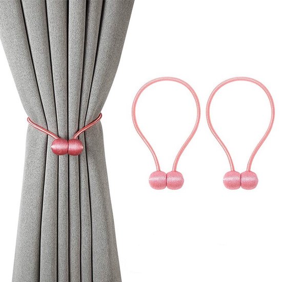 Alcantara - Embrasse de Rideaux de Luxe - Porte-Rideau-Rose - Magnétique - Accessoires de vêtements pour bébé de Rideaux - 2 Pièces