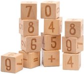Sebra houten speelgoed blokken cijfers - naturel