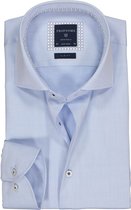 Profuomo Originale slim fit overhemd - twill - lichtblauw (contrast) - Strijkvrij - Boordmaat: 43