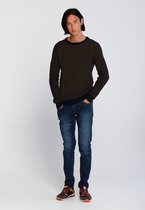 J&JOY - Trui Mannen Ontario Forest Navy Melange Roundneck