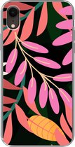 Geschikt voor iPhone XR hoesje - Tropisch - Bloemen - Patronen - Siliconen Telefoonhoesje