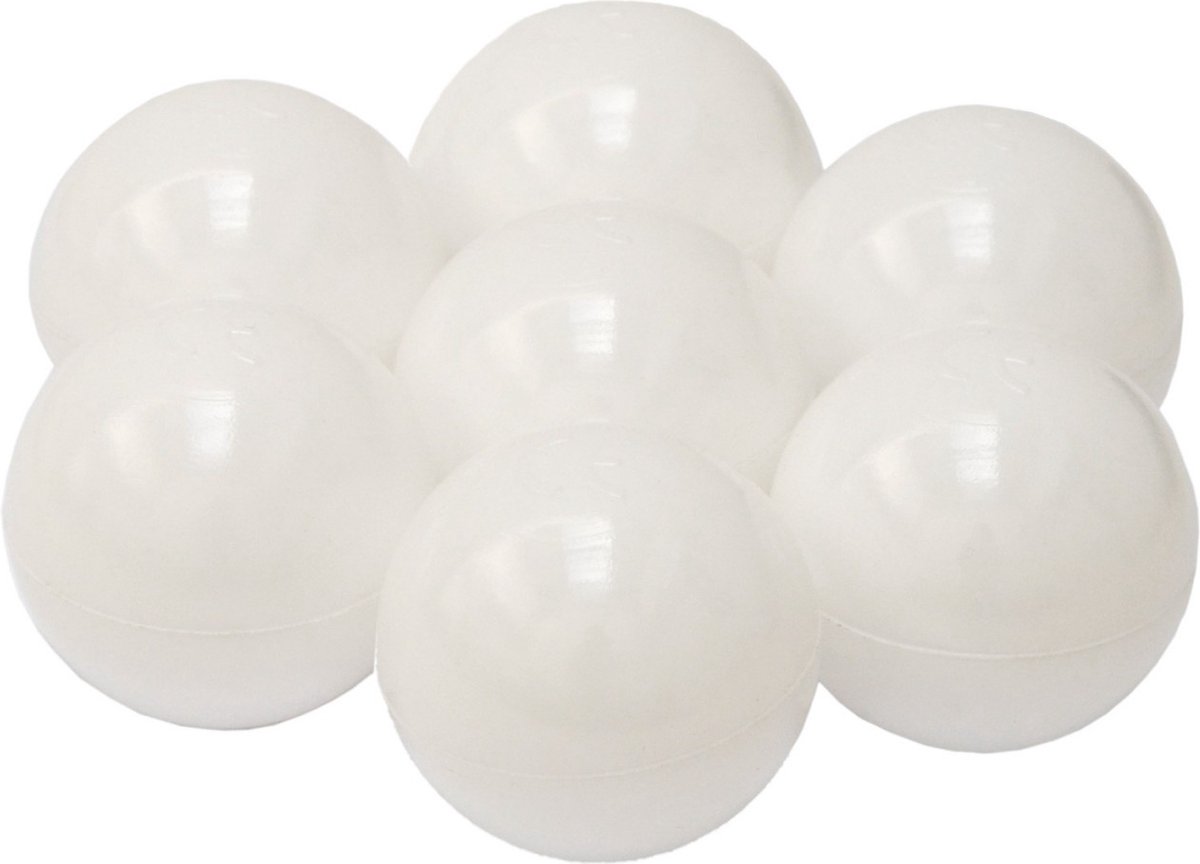 50 Baby ballenbak ballen - 5.5cm ballenbad speelballen voor kinderen vanaf 0 jaar Wit - LittleTom