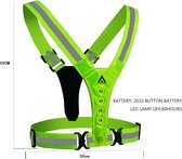 LED Sport Vest / Harnas - Ideaal voor Sporters in het Donker - Reflecterende Strips voor Zichtbaarheid - Hardloop Verlichting - Verstelbaar en Flexibel - Lichtgewicht - Meerdere Kl