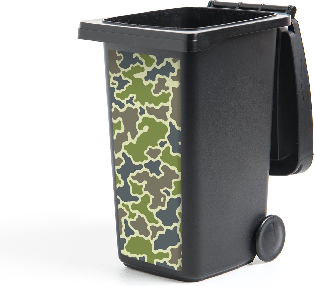 Afbeelding van product StickerSnake  Container sticker Groen camouflage patroon - 38x80 cm - Kliko sticker