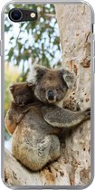 Geschikt voor iPhone 7 hoesje - Koala's - Kind - Boom - Kinderen - Jongens - Meiden - Siliconen Telefoonhoesje
