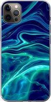 Geschikt voor iPhone 12 Pro Max hoesje - Abstract - Waves - Design - Siliconen Telefoonhoesje