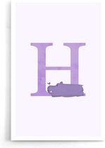 Walljar - Alfabet H - Muurdecoratie - Poster
