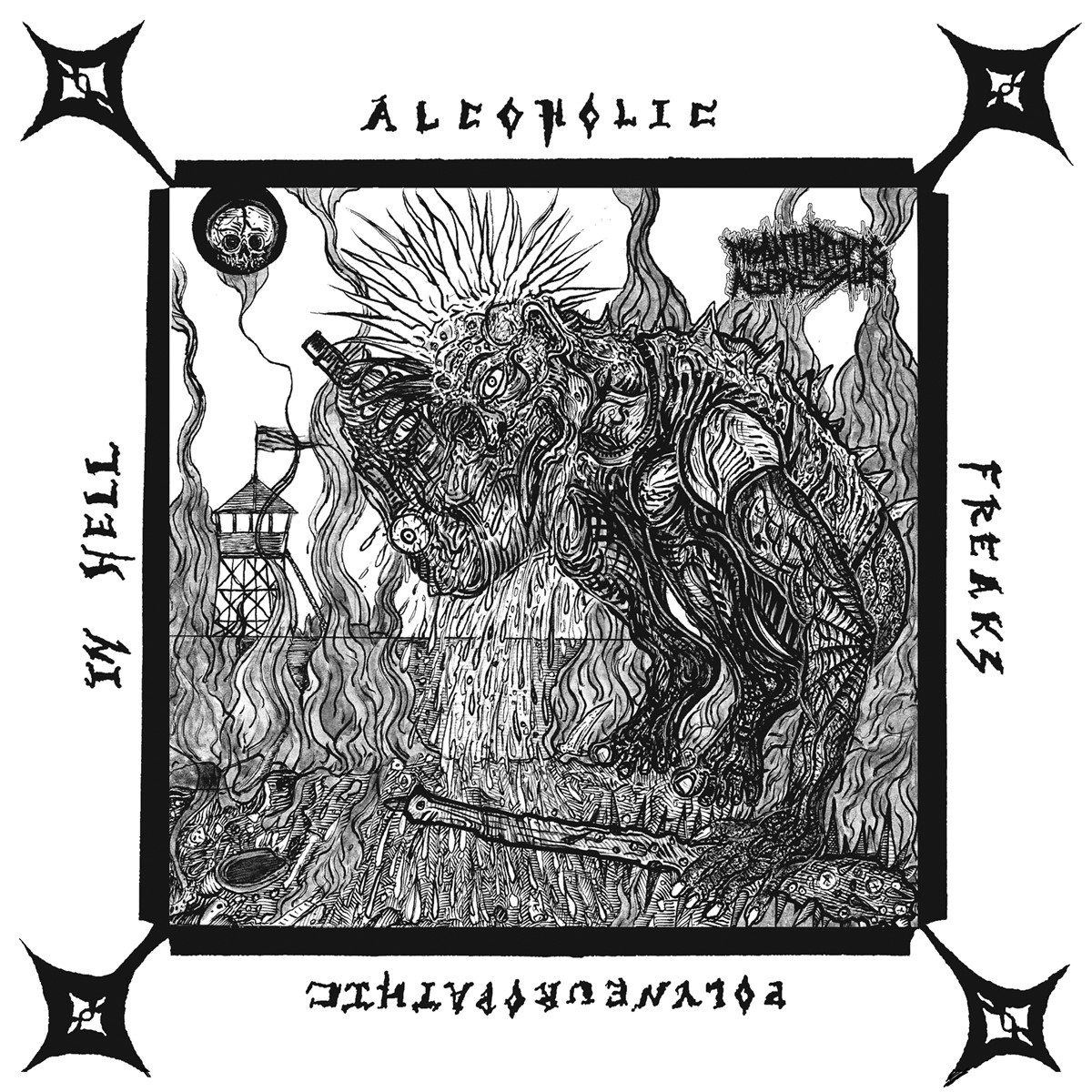 Misanthropic Aggression - Alcoholic Polyneuropathic Freaks In Hell (7" Single)