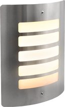 Olucia Manuel - Moderne Buiten wandlamp met schemersensor - Aluminium - Zilvergrijs