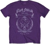 Black Sabbath Heren Tshirt -S- The End Mushroom Cloud Paars