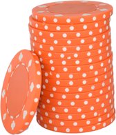 Dice poker chips oranje (25 stuks) - pokerchips - poker - ABS chips - pokerspel - pokerset - poker set