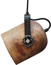 Hanglamp  - houten lamp  - 15 cm rond - Trendy  -  H20cm